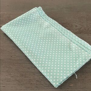 Aqua Polka Dot Scrap Fabric